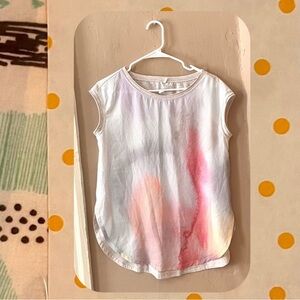 🎉RARE🎉 Anthropologie colorful paint-like sleeveless top with side slits